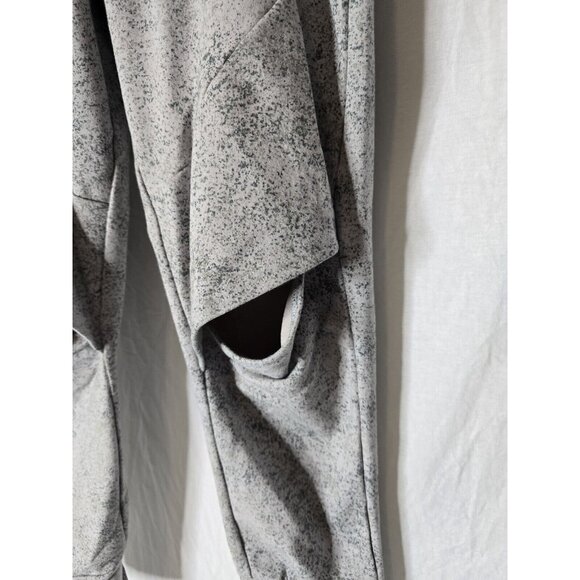 Gymshark Chalk Joggers Women's Gray White Paint Splatter Cut Out Knees Zip- XS - Picture 3 of 12